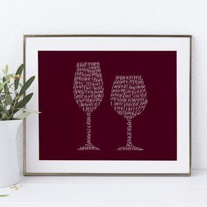 Wine Lover Word Art